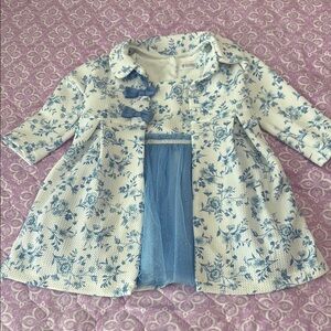 Nununu Blue Floral Dress with Jacket